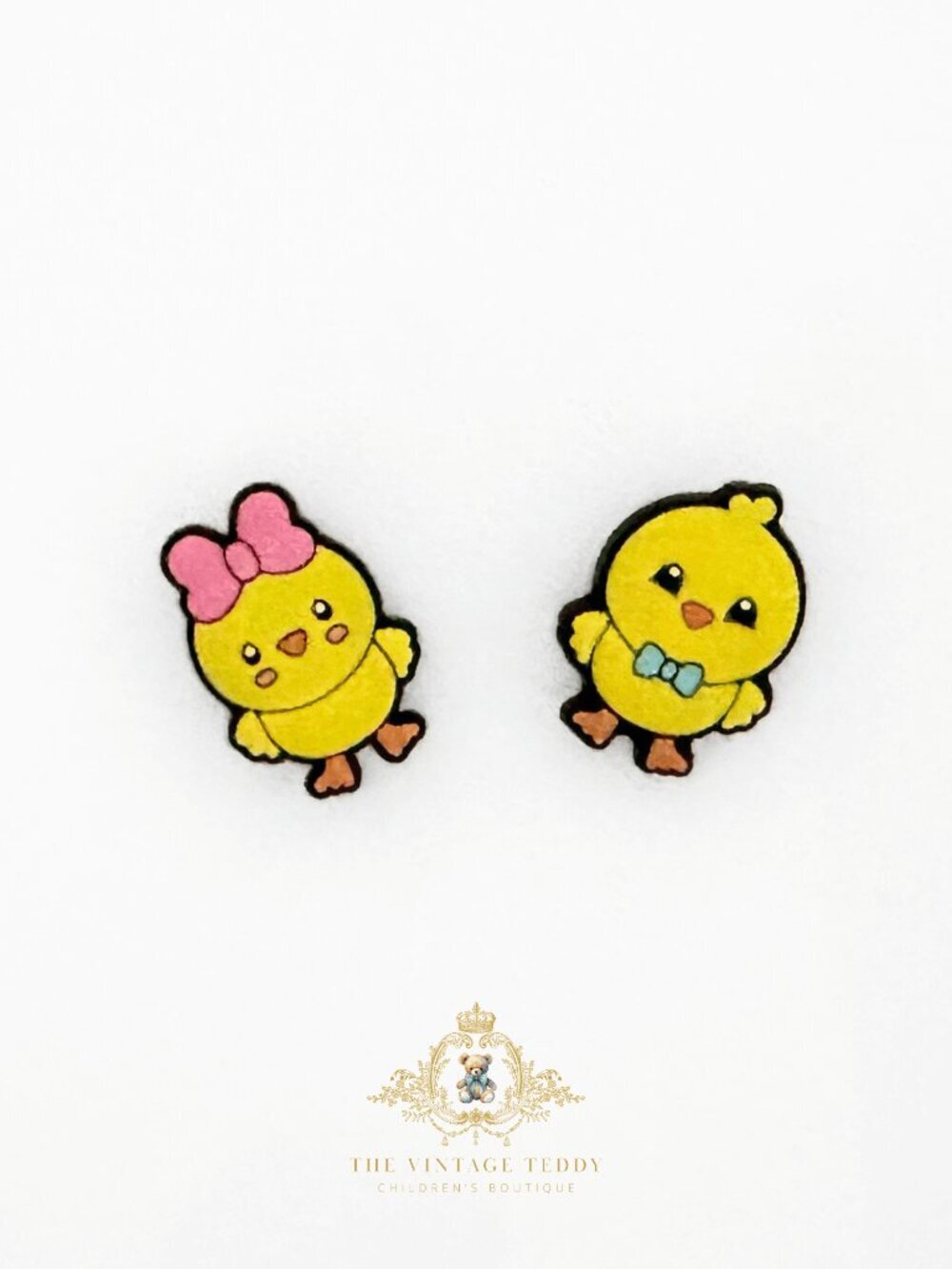 Cute Kids Shoes Charms for Crocs Style Clogs Little Girls Baby Chicks Set of 2